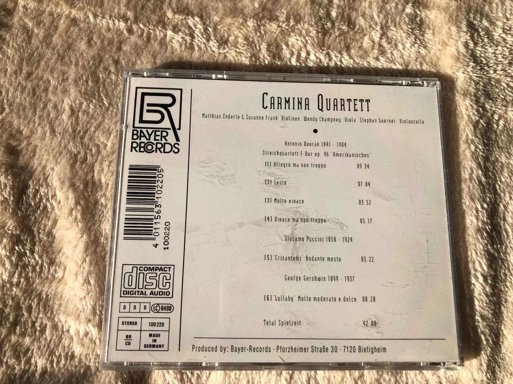 CD: Carmina Quartett CD Streichquartette, top Zustand! – Usato da Schübelbach venduto da Dolly990_2 2