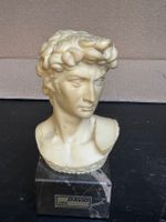 Buste de David en Albâtre, sculpture d'art signé C Carusi