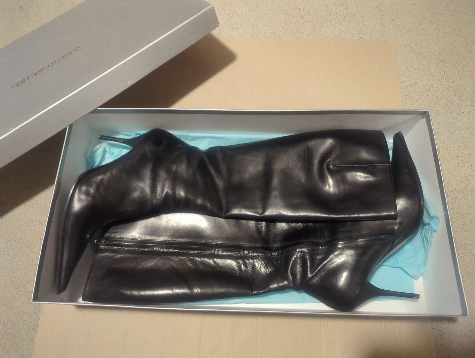Scarpe da donna: Gianmarco Lorenzi Leder Stiefel Gr. 39 – Usato da Wauwil venduto da MEC-NET 2