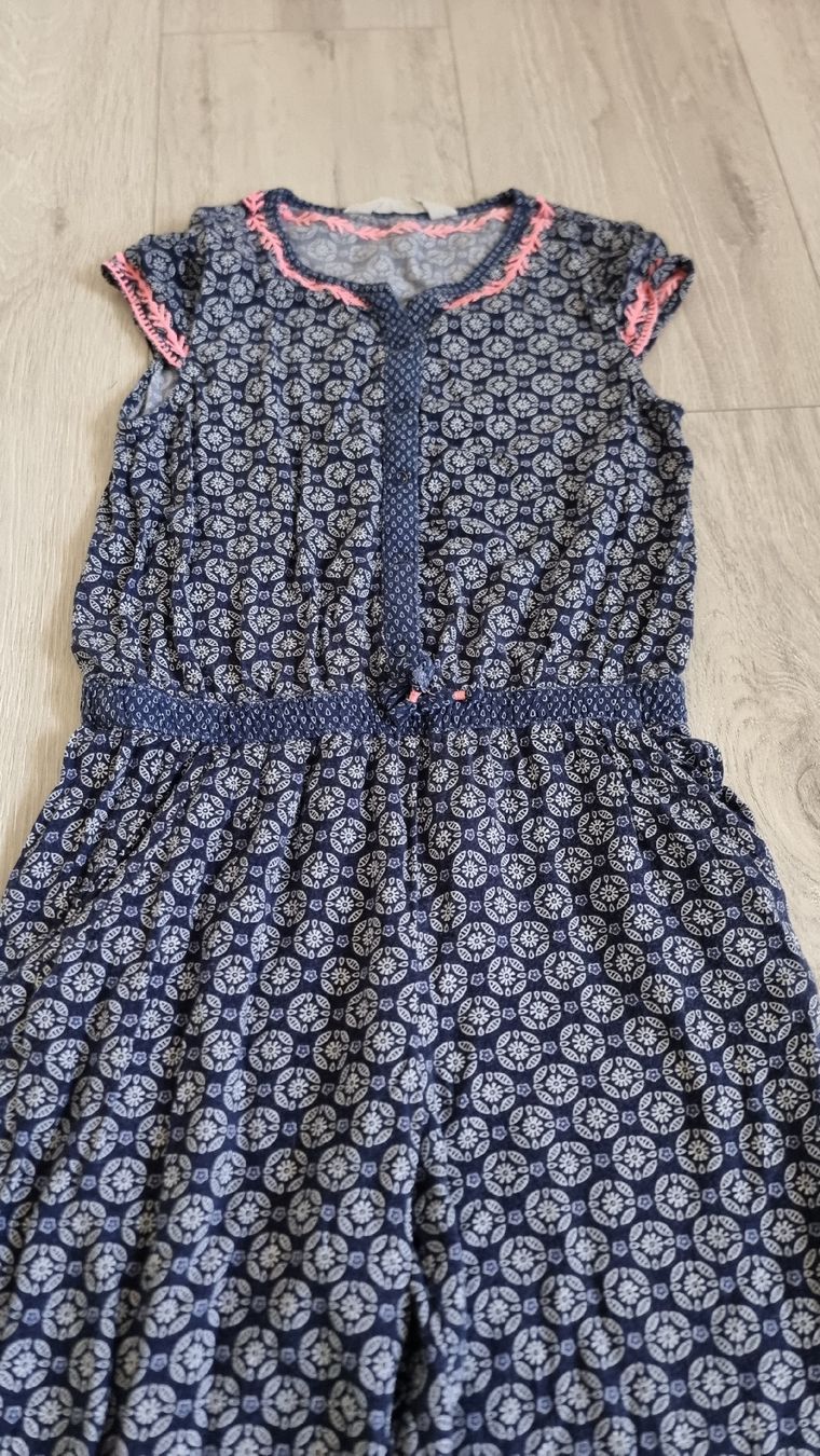 H&M Jumpsuits: herbstlicher Jumpsuit, Gr. 128, dunkelblau gemustert – Defekt aus Wigoltingen von Zuckerfee84 1