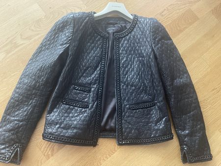 Marc Cain Lederjacke, Gr. 4, schwarz, top Zustand!