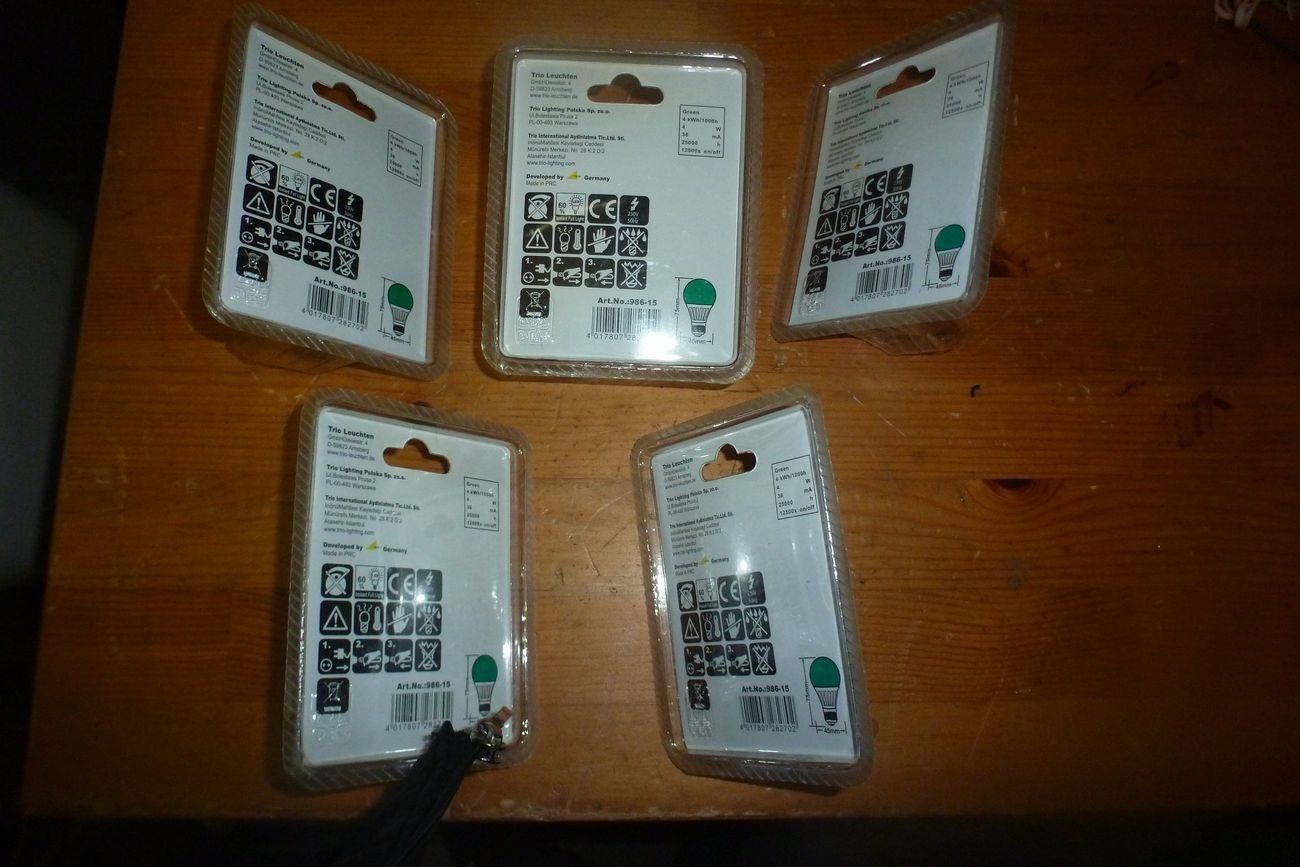 Lampes: 5 Grün Lampe ** E27 ** 4W – D'occasion à Emmen par newcar4you 2