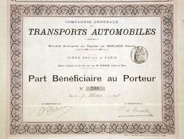 Compagnie Générale des Transports Automobiles SA - 1898