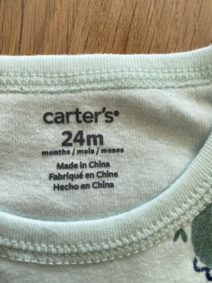 Carter's Unterwäsche: Body Carter's Tiermuster hellblau Grösse 24 Monate  – Gebraucht aus Welschenrohr von all_5gs8 1