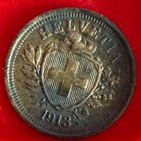 Schweizer Münze 1 Rappen 1913 Helvetia gebrauchter Zustand