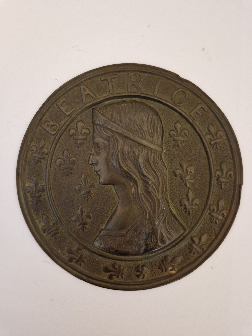 Sculture & Statue: Antike Portraitplakette Bronze "Beatrice" – Usato da Burgdorf venduto da gre_2ftz
