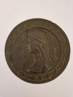 Antike Portraitplakette Bronze "Beatrice"