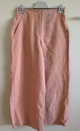 Pantalon large OSKA, lin et coton, taille 1