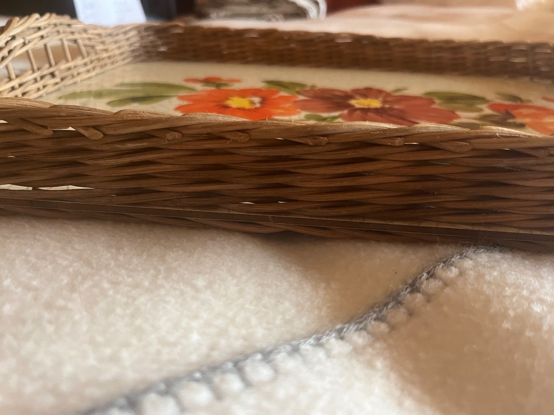 Piatti di portata: Vintage Plateau Rattan – Usato da Saanen venduto da SoniaMichaela 2
