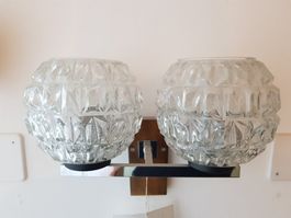 Innenwandlampe mit Zugband doppel strukturiertes Klarglas