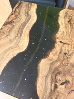 Designer Epoxy Beistelltisch aus Praxisauflösung 