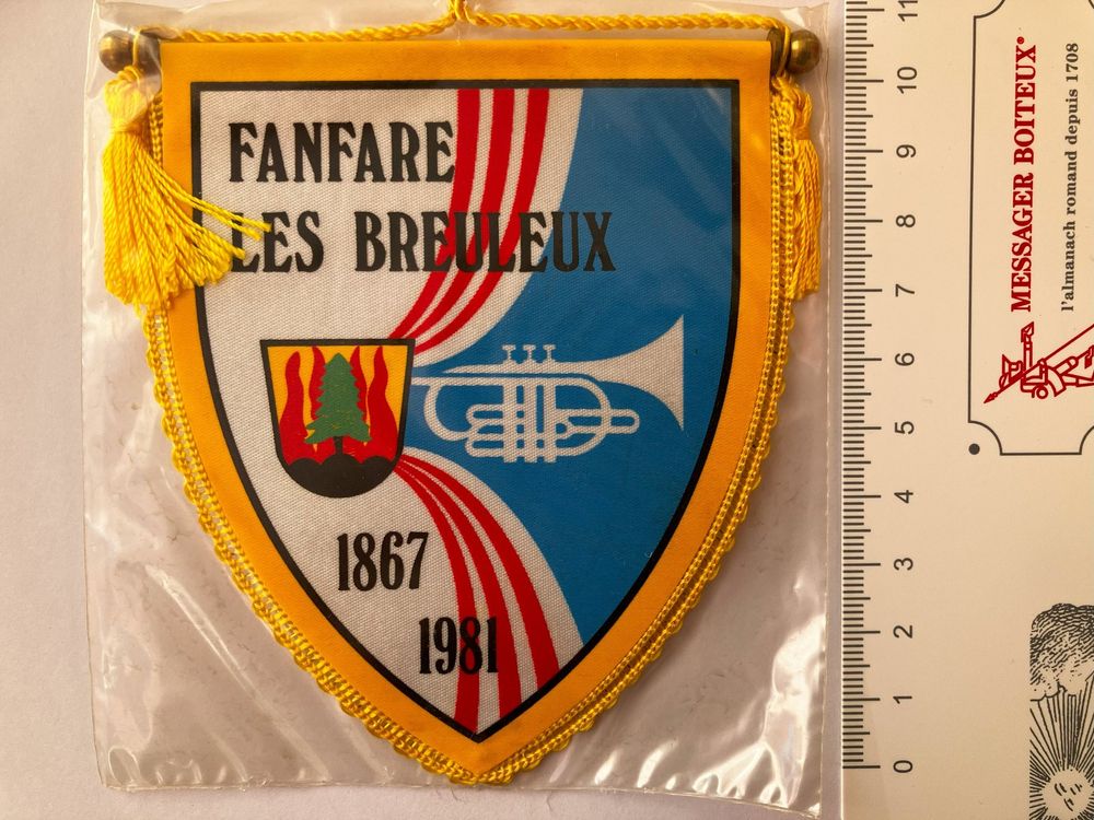 Fanion Vintage RC Lens - Drapeau Supporter D'occasion Made In France