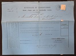 Seltene Drucksache mit SBK 44 Faserpapier von Neuchâtel 1882