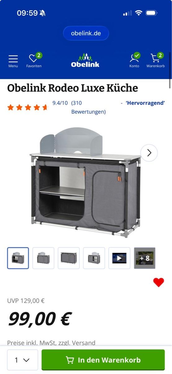 Cucine complete: 2 Campingküchen Obelink - Top Zustand – Usato da Zullwil venduto da Ladyshiva 4