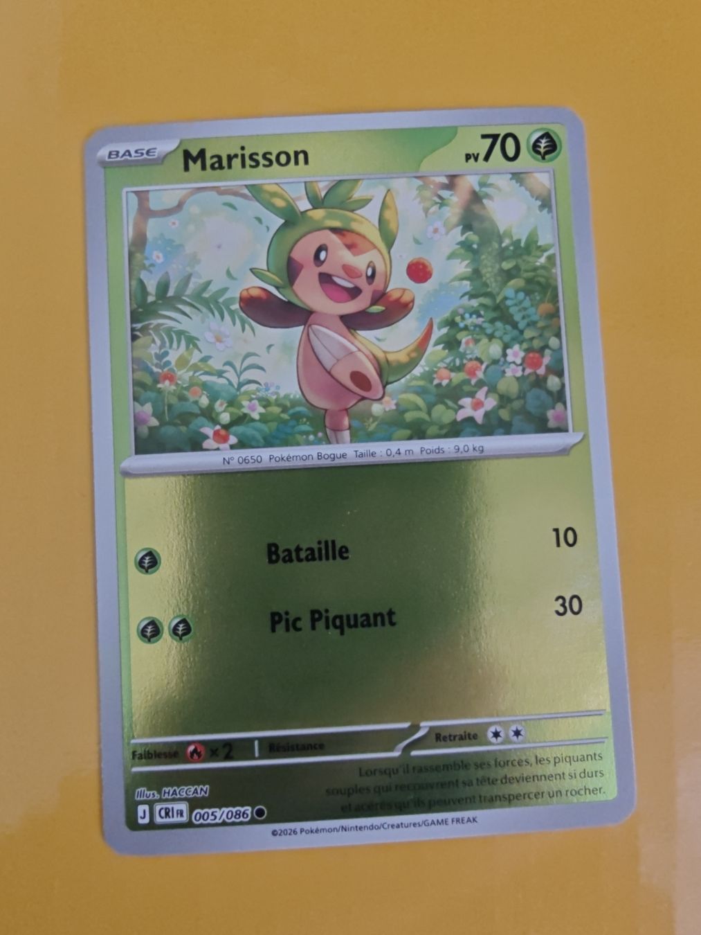 Pokémon Sammelbilder & Trading cards: Marisson Reverse (005/086) Chaos Ascendant- CRI fr – Gebraucht aus Cormondreche von pajojo