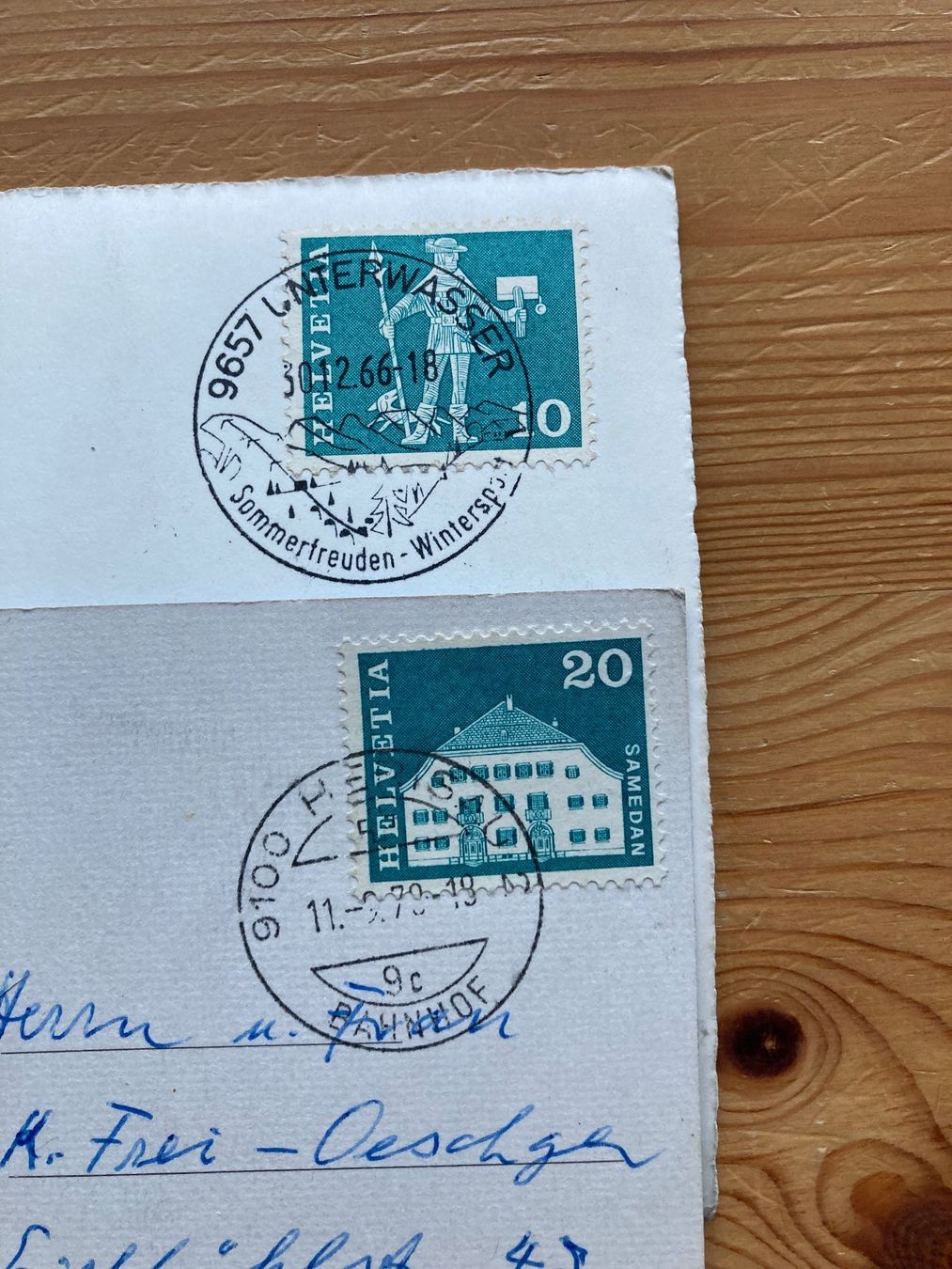 Ansichtskarten: Unterwasser - 2 AK ab 1966 – Gebraucht aus Oberuzwil von Henri09 2