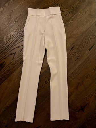 Max Mara Studio Gerade Hose beige, Gr. 32 - neu!
