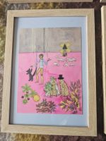 Aquarelle Claire Finaz artiste 1960 Décors pour enfants