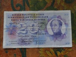 SUISSE  20  Francs  1973  (0077)  Billet