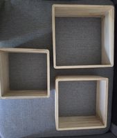 Wandregale Holz Natur 3er Set ohne Befestigungsmaterial.