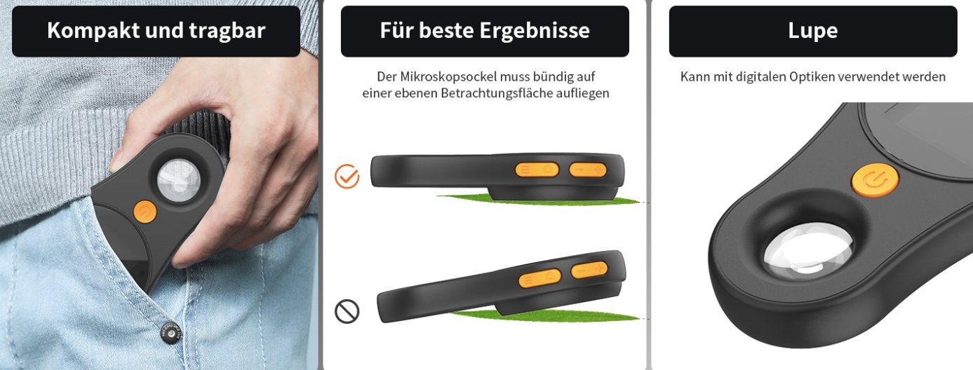 Microscopi: USB Handy Digital Mikroskop 500X mit 8 LED – Nuovo e nell'imballaggio originale da Châtelaine venduto da topshop.switzerland 4