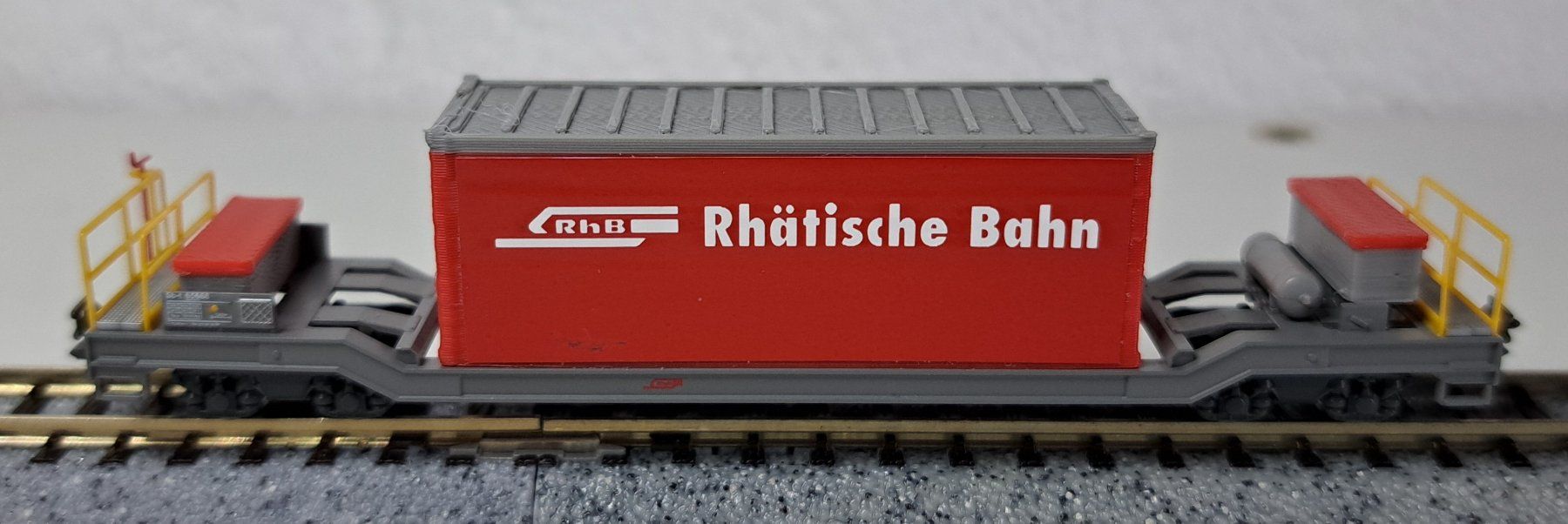 RhB Rhätische Bahn Container Güterwagen Spur N Neu OVP (Neu (gemäss ...