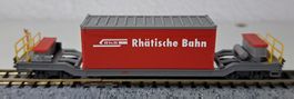 RhB Rhätische Bahn Container Güterwagen Spur N ohne OVP