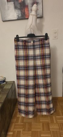 Akris Punto Hose kariert Wolle Grösse 34