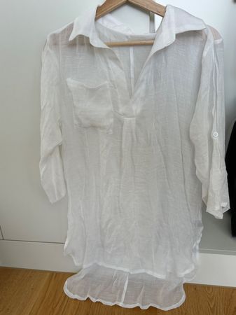 Weisse luftige Bluse Gr. 36