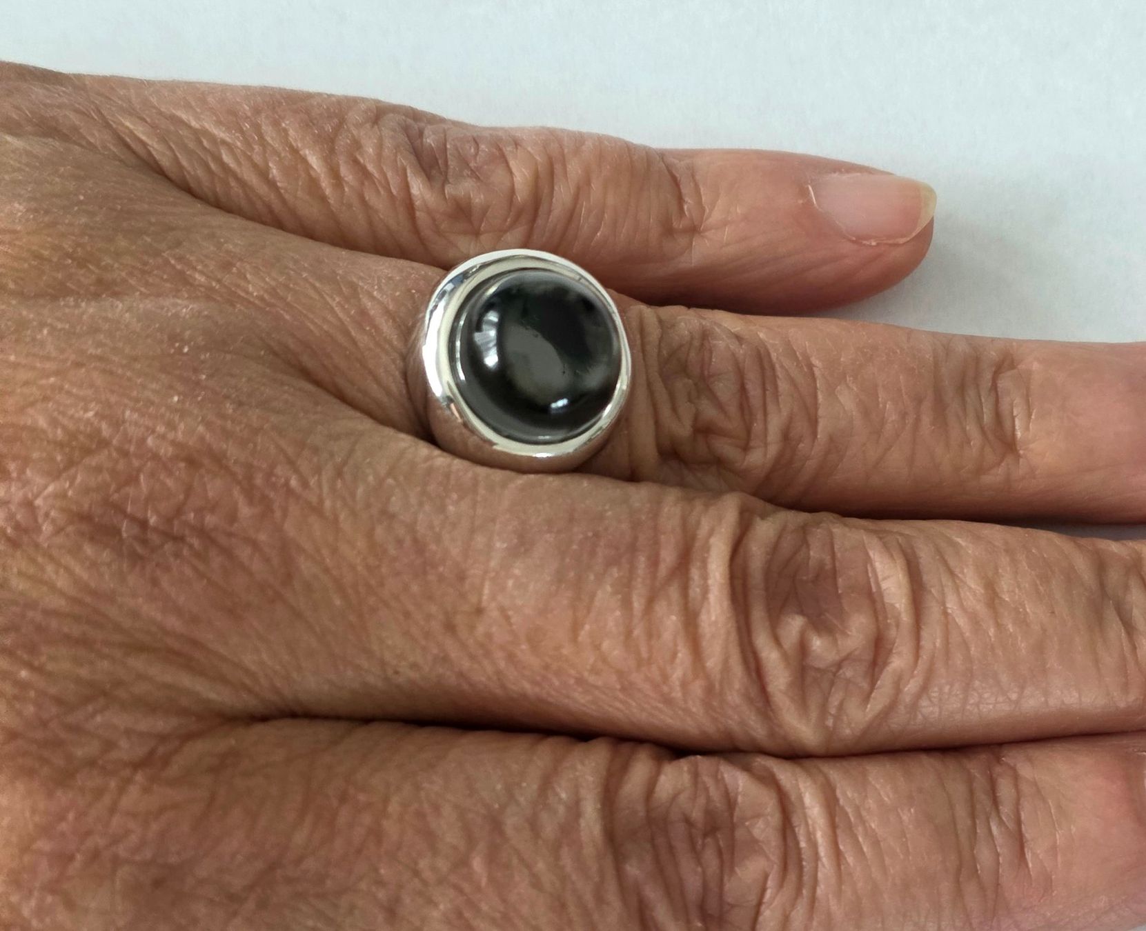 Ringe: Schlichtes Design Silberring 925 mit Bergkristall-Cabochon – Neu und originalverpackt aus Uetikon am See von Coralreef 9