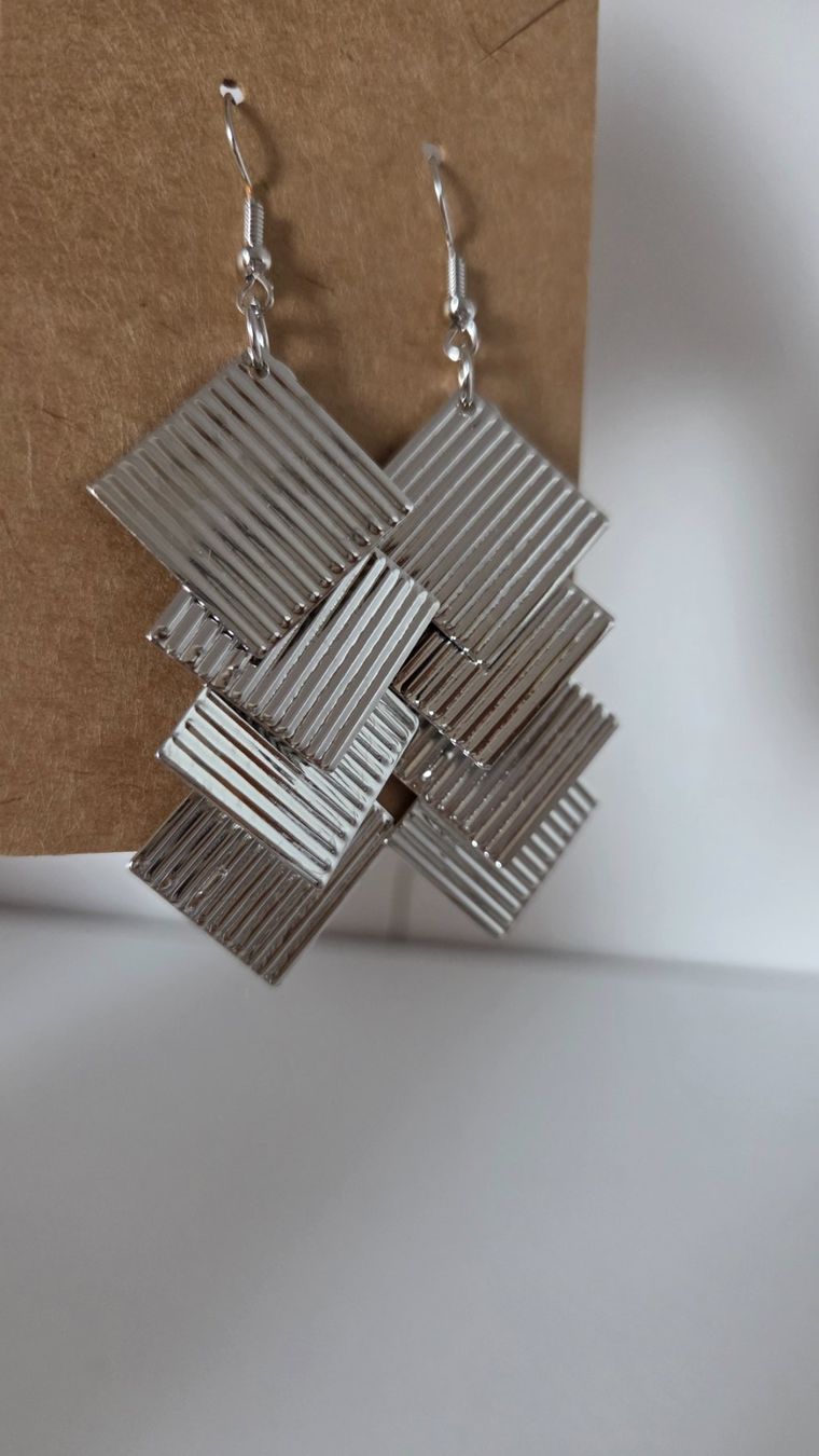 Orecchini pendenti & Orecchini a lobo: Ohrringe Modeschmuck Geometrisch Boho Style silberfarben NEU – Usato da Weggis venduto da Leeclipse 2