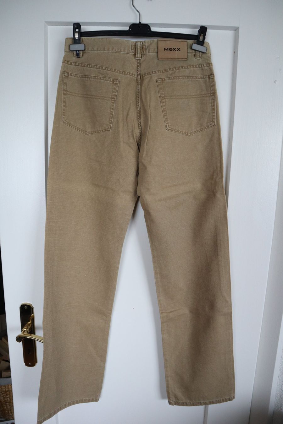 Mexx Pantaloni: Hose, Mexx, Gr. 33 / M, gerader Schnitt, Baumwolle & Leinen – Usato da Wattwil venduto da diamant1 1