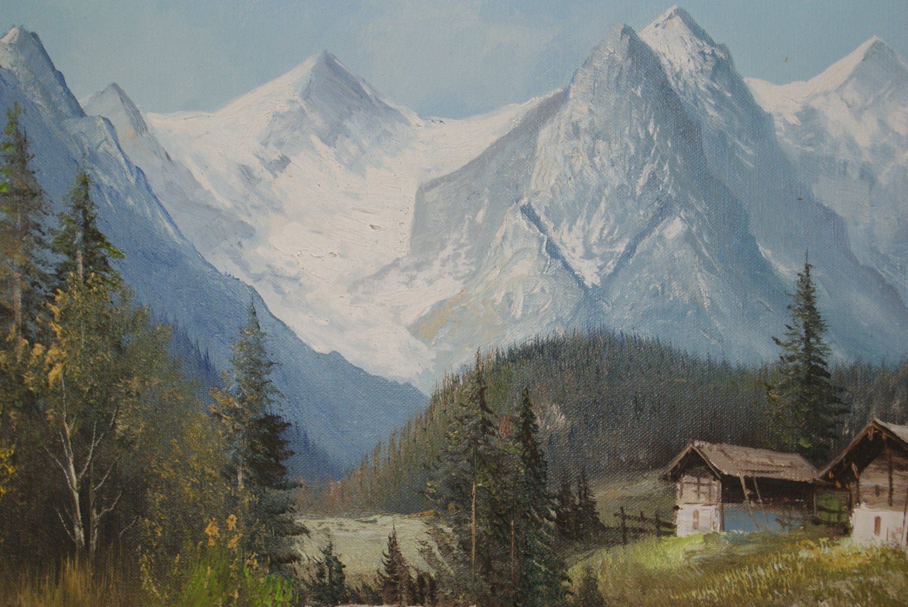 Gemälde: Schweizer Berglandschaft-grosses Ölgemälde! – Gebraucht aus Rossrüti von Hansi778 3