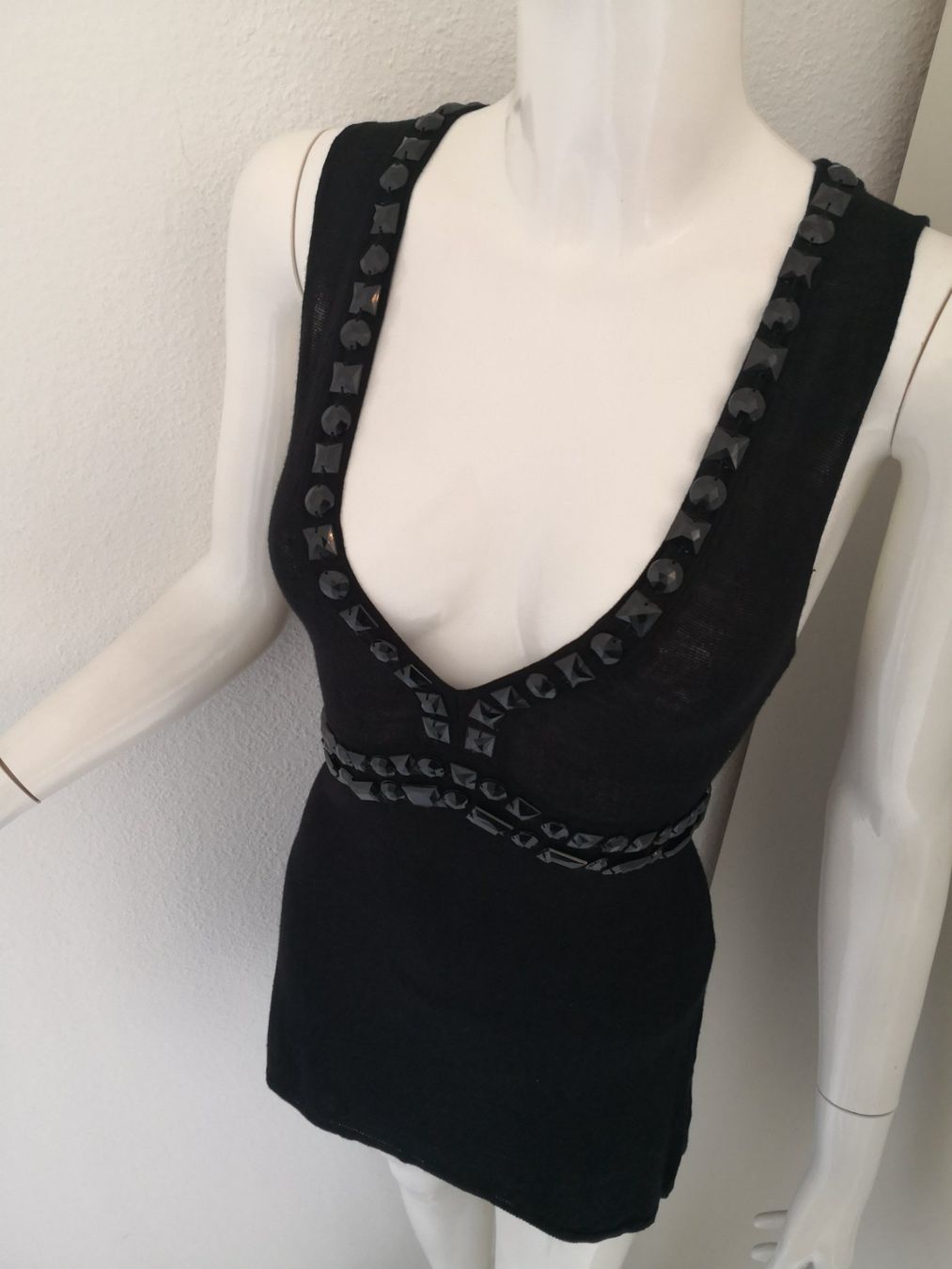Mango Top: 🤩MANGO SUIT STRICK-TOP SCHWARZ MIT STEINEN – Nuovo (secondo la descrizione) da Olten venduto da Naja-Twins-Twins 8