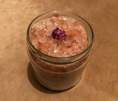 Rosenbadesalz DIY Geschenkidee Wellness Entspannung
