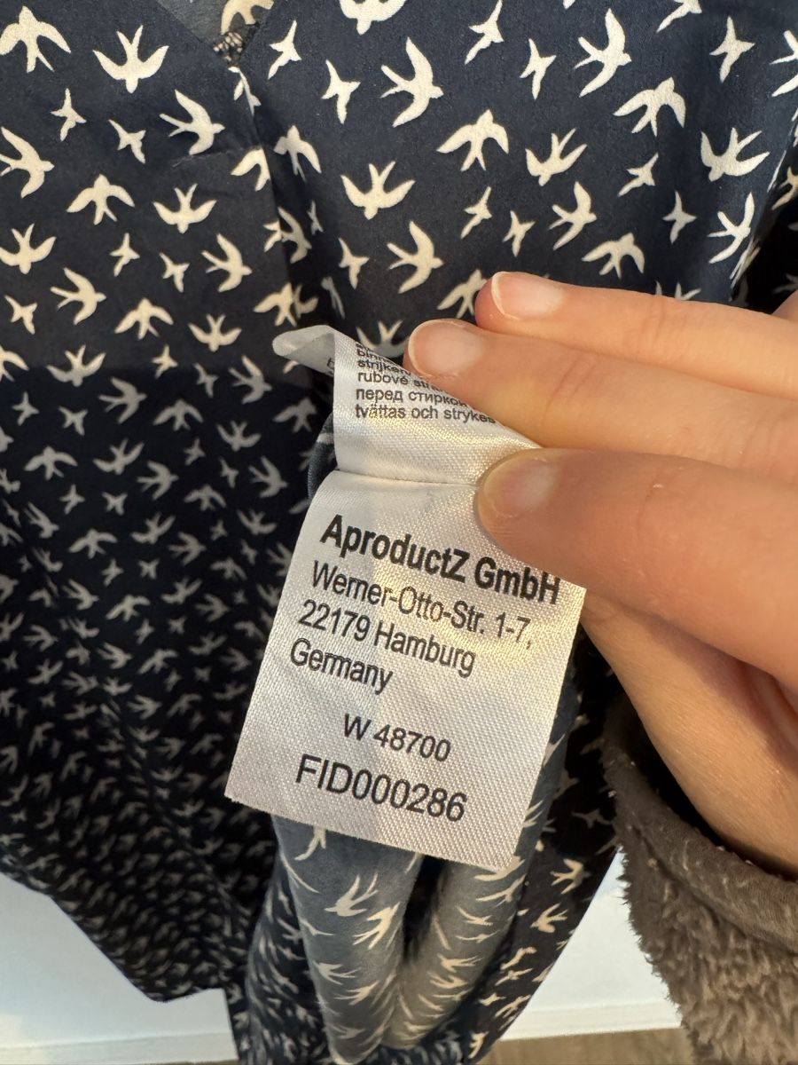 Blusen: Bluse Vögel dunkelblau Gr. 56 / XXL – Gebraucht aus Fislisbach von KolibriSecondhand 8