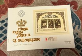 FDC Einschreiben Liechtenstein Grossbrief