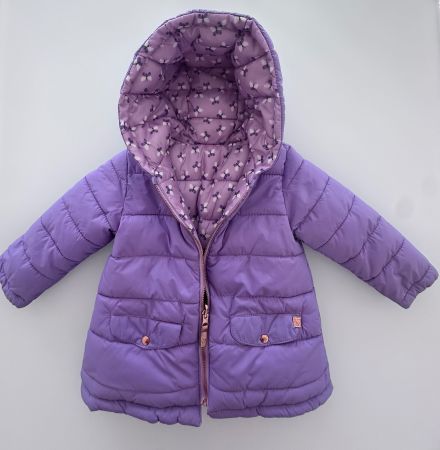 Mädchenjacke mit Schmetterlingen - beidseitig tragbar