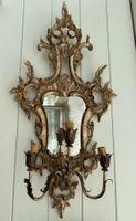 Wandspiegel mit Kerzenhalter Gold antik gebraucht