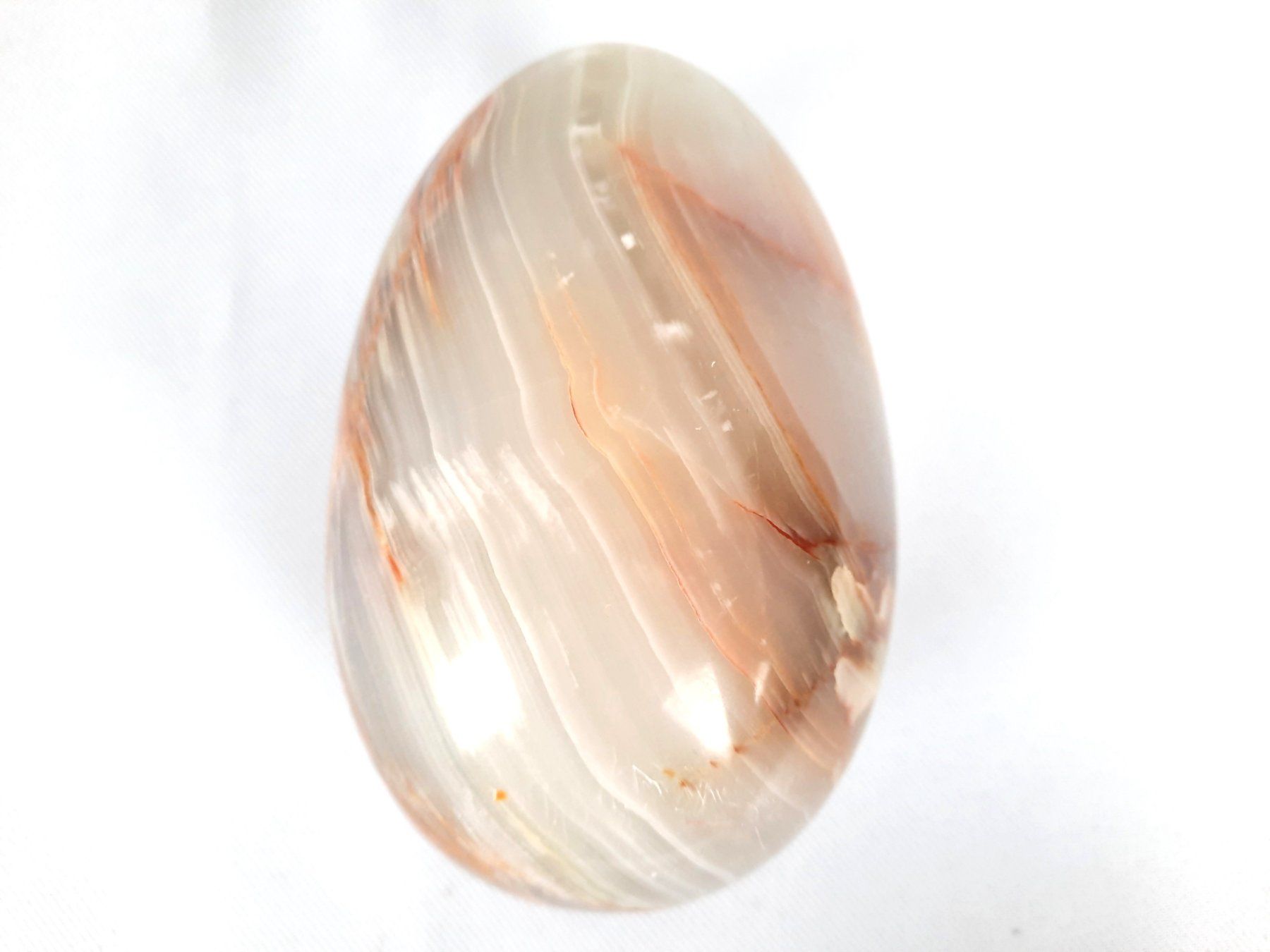 Mineralien & Heilsteine: Onyx Marmor Ei - ca 14 cm hoch – Gebraucht aus Beinwil am See von Restwert_Beinwil 4