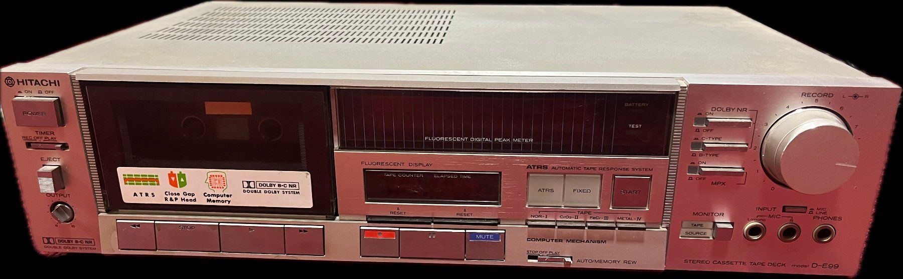 Lecteur 8 Pistes Hitachi S-120E Vintage - Pour Pièces Ou Collection (Non Testé)