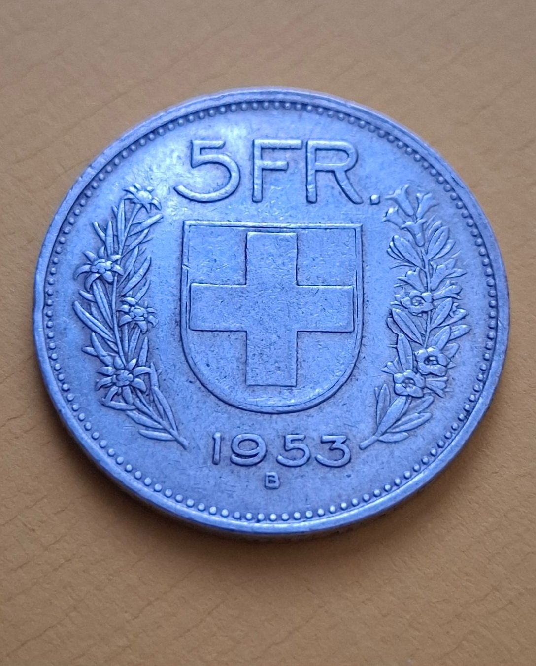 Tutti le monete: 5 FRANKEN 1953 SEHR SCHÖN – Usato da Siglistorf venduto da Winer03