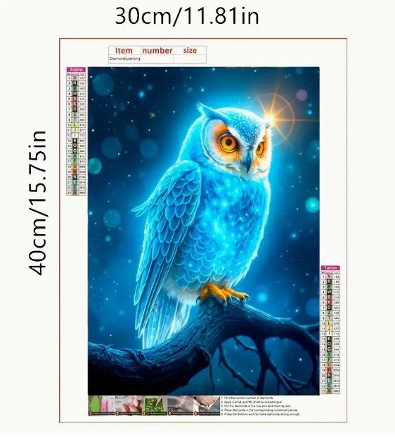 Kit bricolage: Diamond Painting Eule-26-Leut-725 – Nuovo e nell'imballaggio originale da Obergösgen venduto da Diydiamant 2
