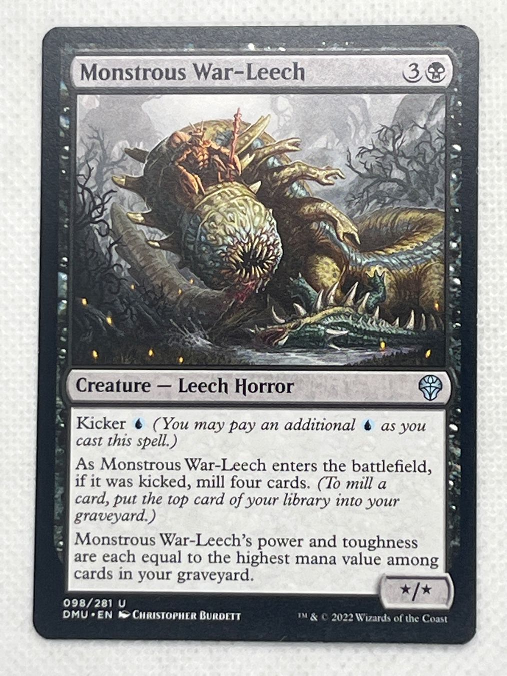 Magic The Gathering Carte collezionabili: MTG Monstrous War-Leech DMU 098 Englisch Uncommon – Usato da Hinterkappelen venduto da Kim1992