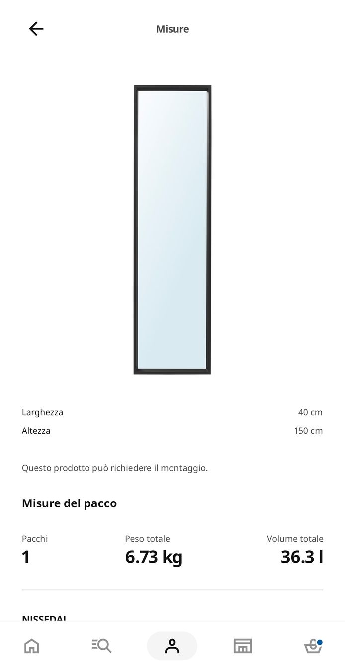 Ikea Spiegel: Specchio NISSEDAL IKEA – Gebraucht aus Bellinzona von Skiley99 3