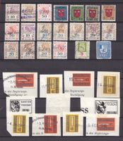 1920 Stempelmarken BERN/Biel zum Teil mit Handentwertungen