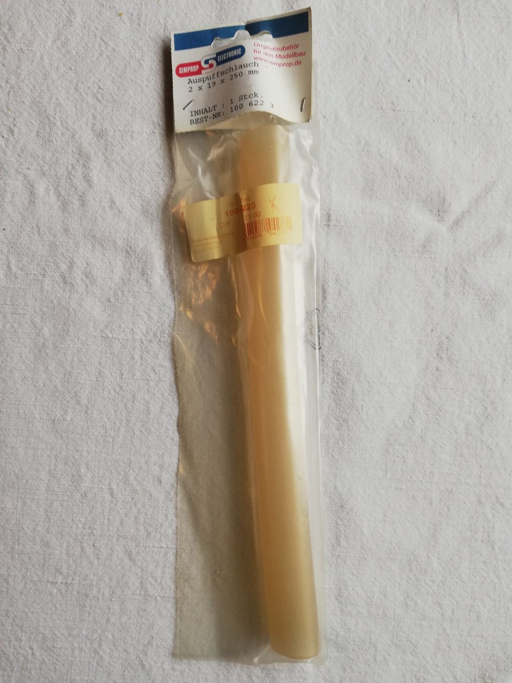 Simprop Modellismo RC: Simprop Auspuffschlauch 2 x 19 x 250mm – Nuovo e nell'imballaggio originale da Flüh venduto da AMS-Modellbau