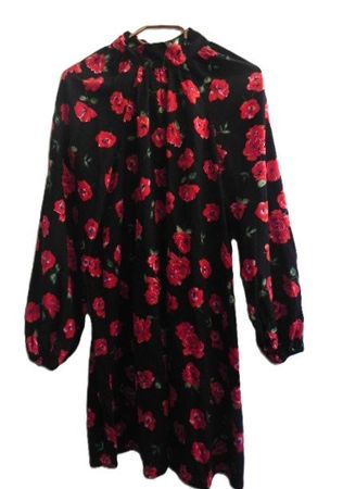 Gr. 34 ONLY Viskose Tunikakleid mit Mohnblumen s. Masse