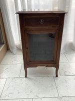 Antike Biedermeier Vitrine Barschrank Nachttisch