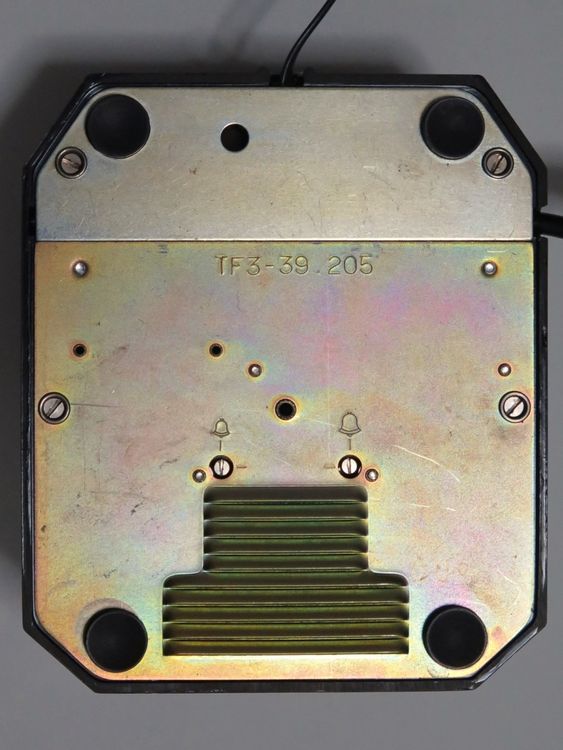 Schwarzes Bakelit Wählscheibentelefon Modell 50 10